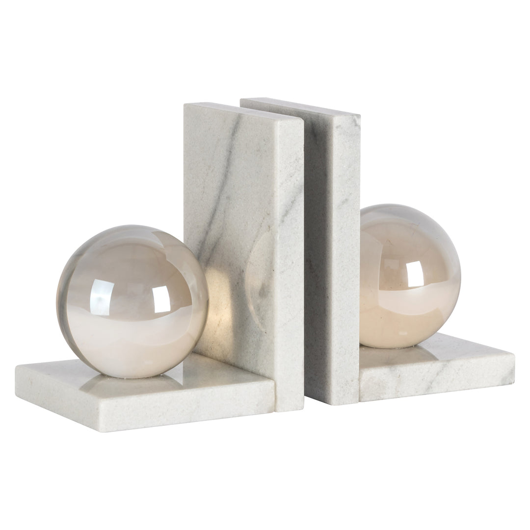 Lulu Marble Bookstands - White