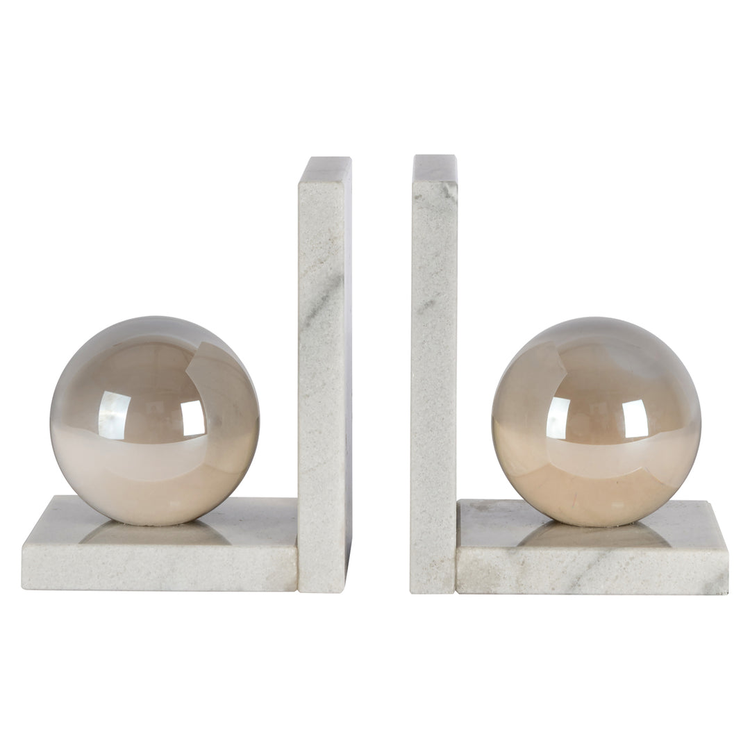 Lulu Marble Bookstands - White