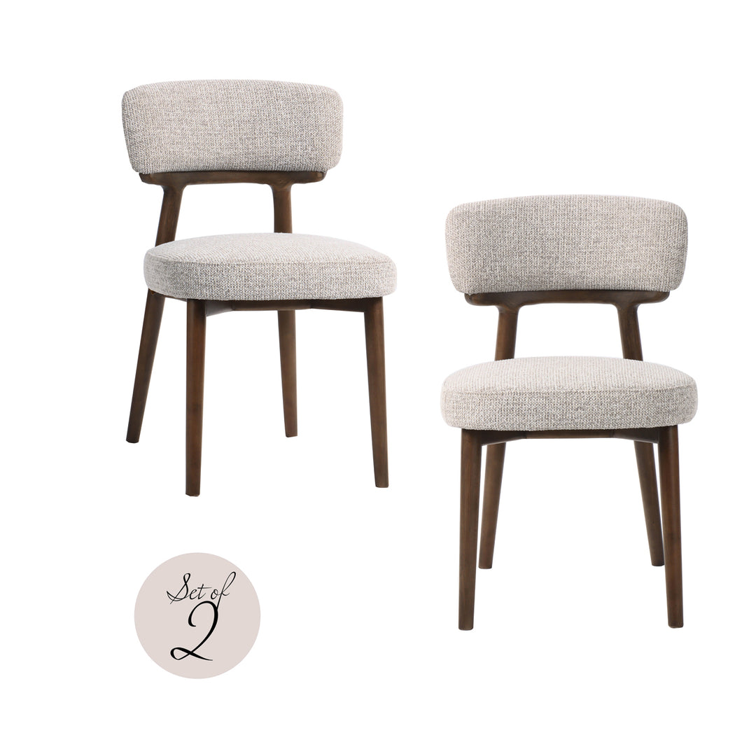 Basker Set of 2 Dining Chair - Natural Fancy