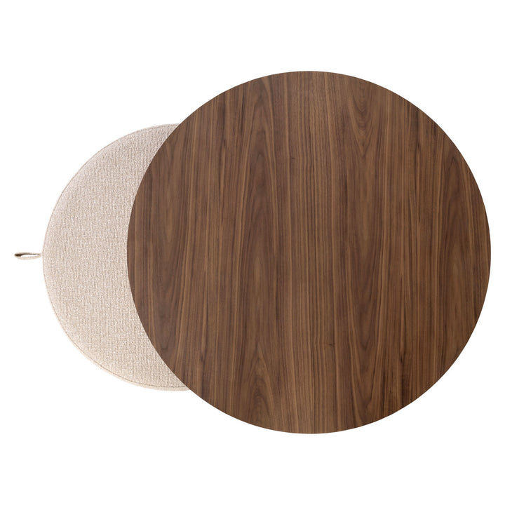 Windsor Pouffe & Coffee Table Set - Walnut