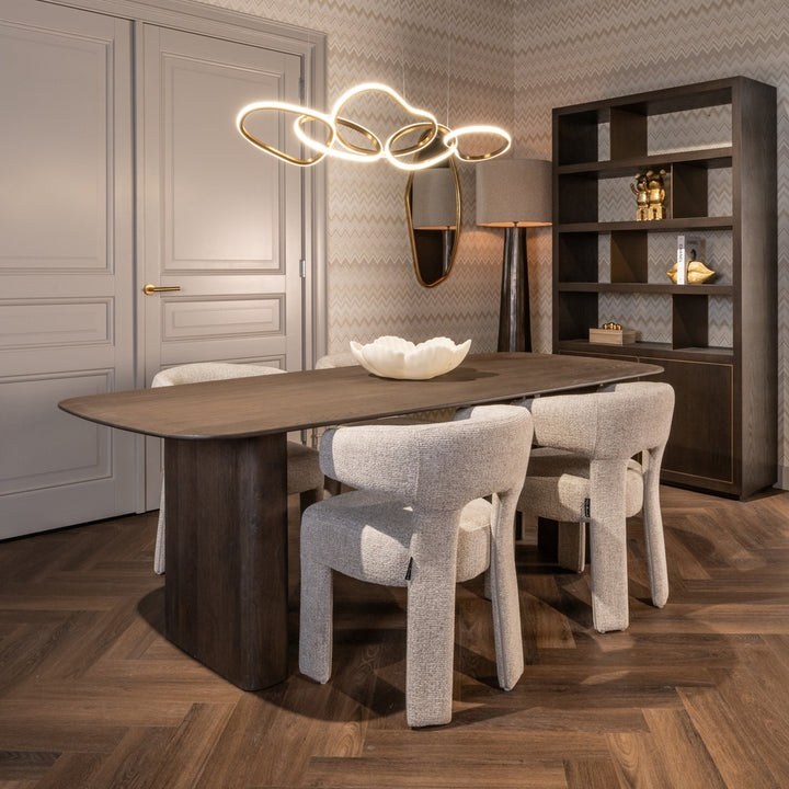 Castello Rectangular Dining Table 230cm - Smoked Charcoal