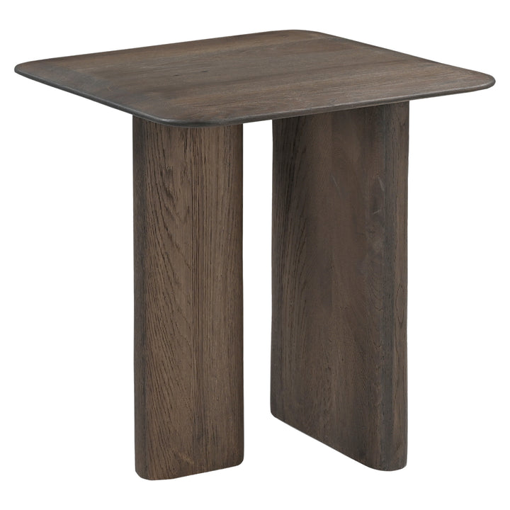 Castello Oak Top End Table - Charcoal Oak