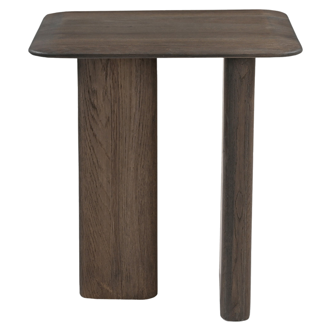 Castello Oak Top End Table - Charcoal Oak