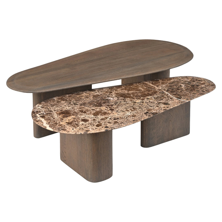 Castello Set of 2 Coffee Tables - Smoked Charcoal