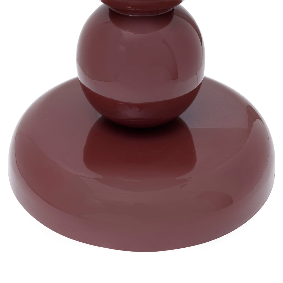 Reid End Table - Burgundy
