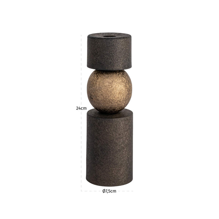 Hasley Candle Holder - Brass Antique