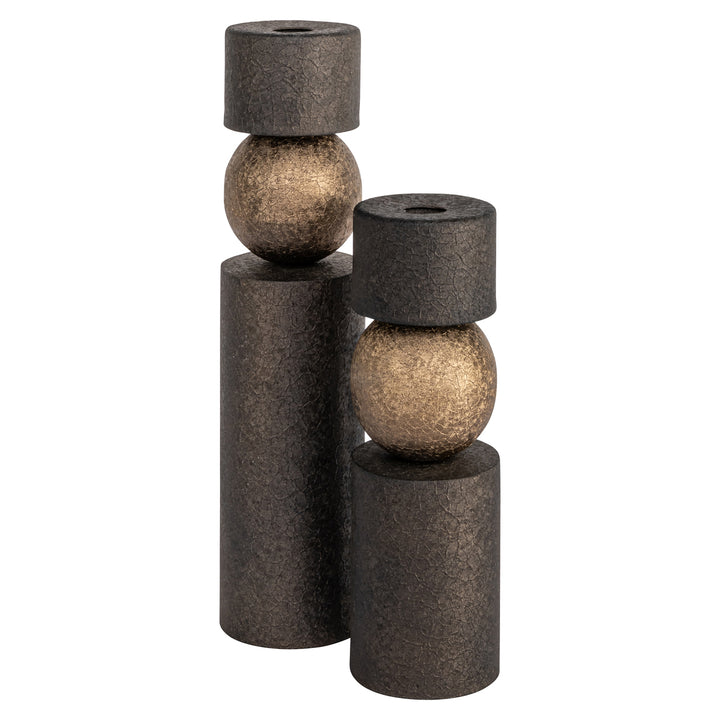 Hasley Candle Holder - Brass Antique
