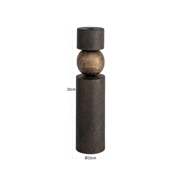 Hasley Candle Holder - Brass Antique
