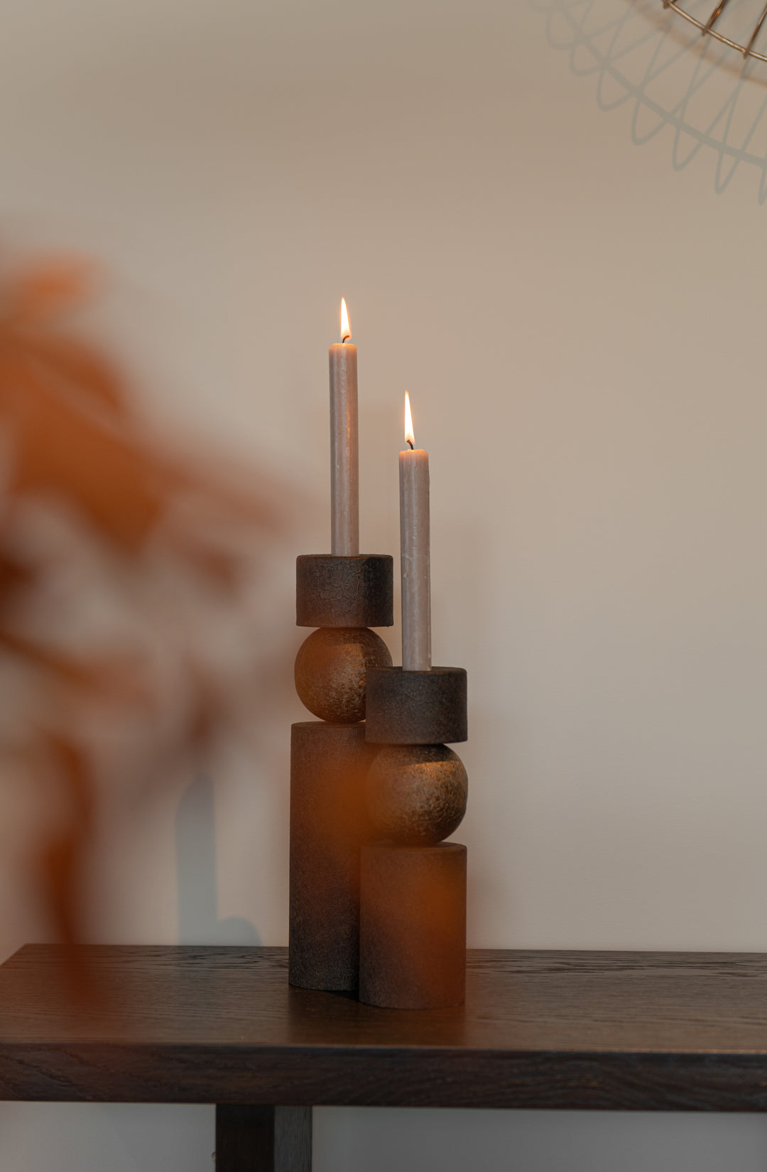 Hasley Candle Holder - Brass Antique