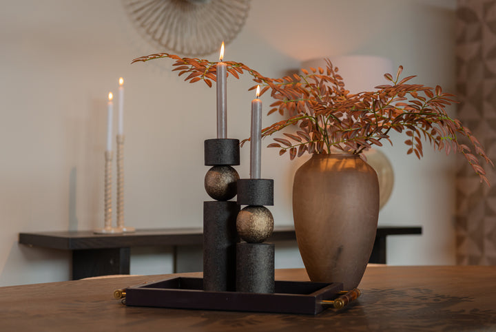 Hasley Candle Holder - Brass Antique