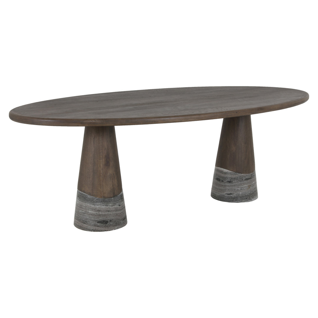 Harper Marble Dining Table - Smoked Charcoal