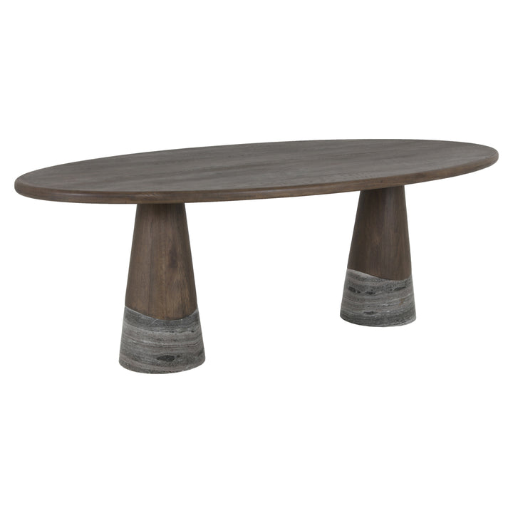Harper Marble Dining Table - Smoked Charcoal