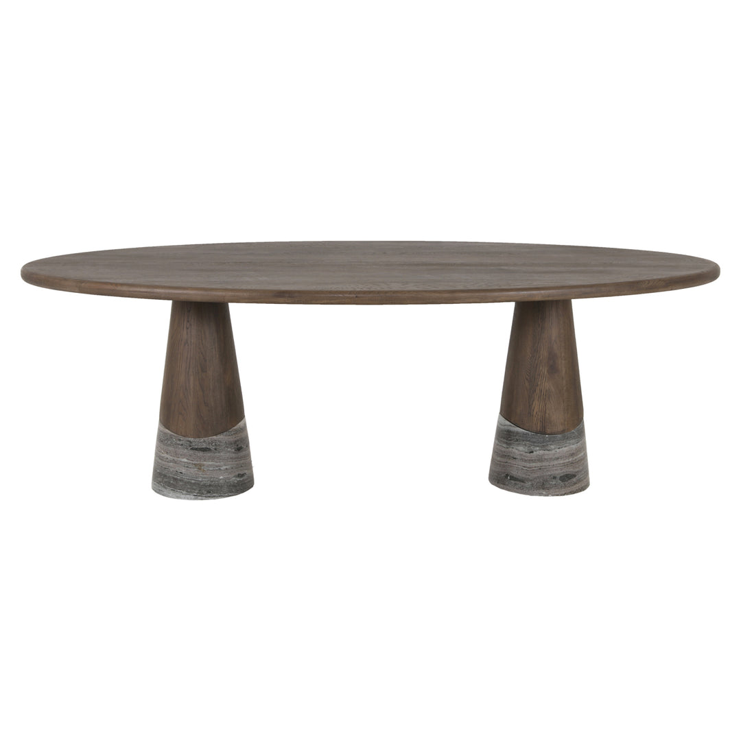 Harper Marble Dining Table - Smoked Charcoal