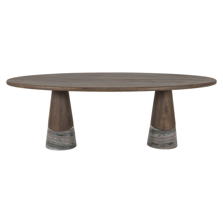 Harper Marble Dining Table - Smoked Charcoal