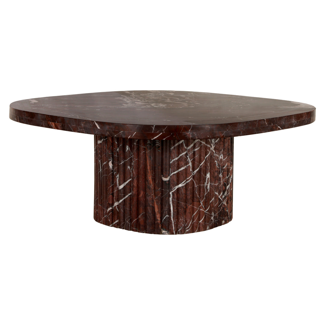 Orchid Marble Coffee Table - Burgundy