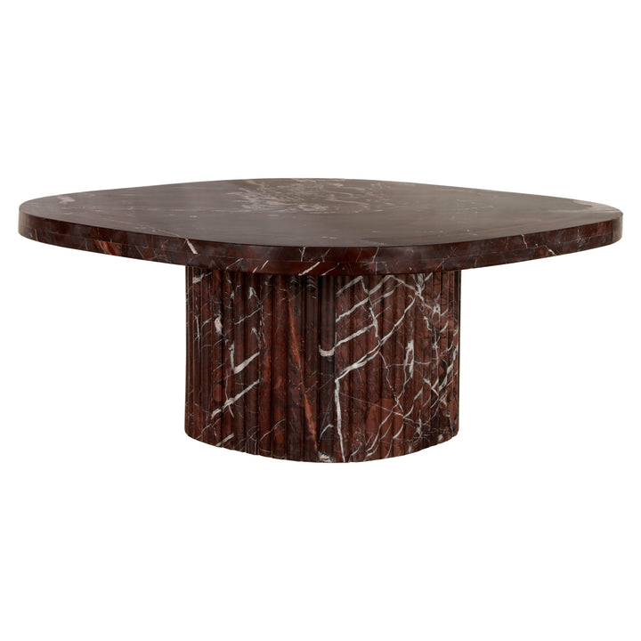 Orchid Marble Coffee Table - Burgundy