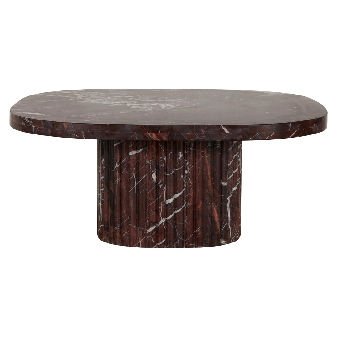 Orchid Marble Coffee Table - Burgundy