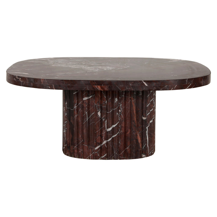 Orchid Marble Coffee Table - Burgundy