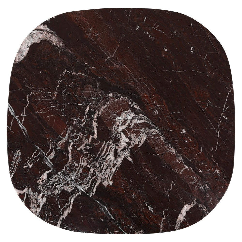 Orchid Marble Coffee Table - Burgundy