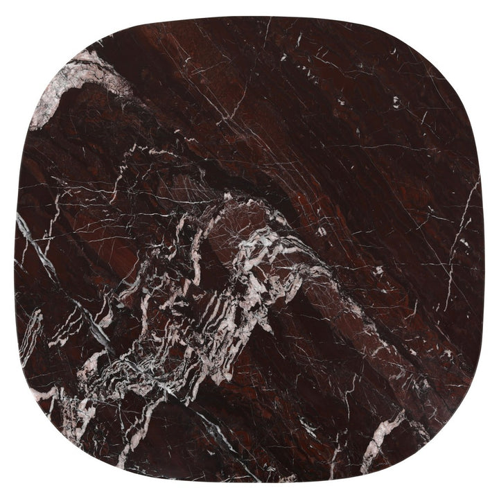 Orchid Marble Coffee Table - Burgundy