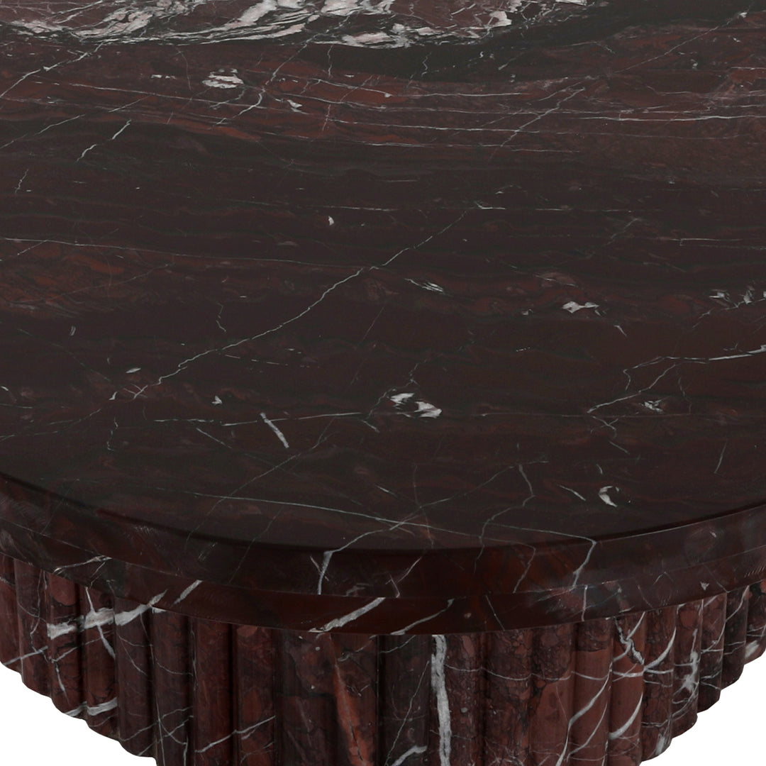Orchid Marble Coffee Table - Burgundy