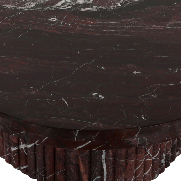 Orchid Marble Coffee Table - Burgundy