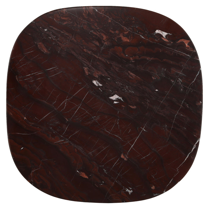 Orchid Marble End Table - Burgundy