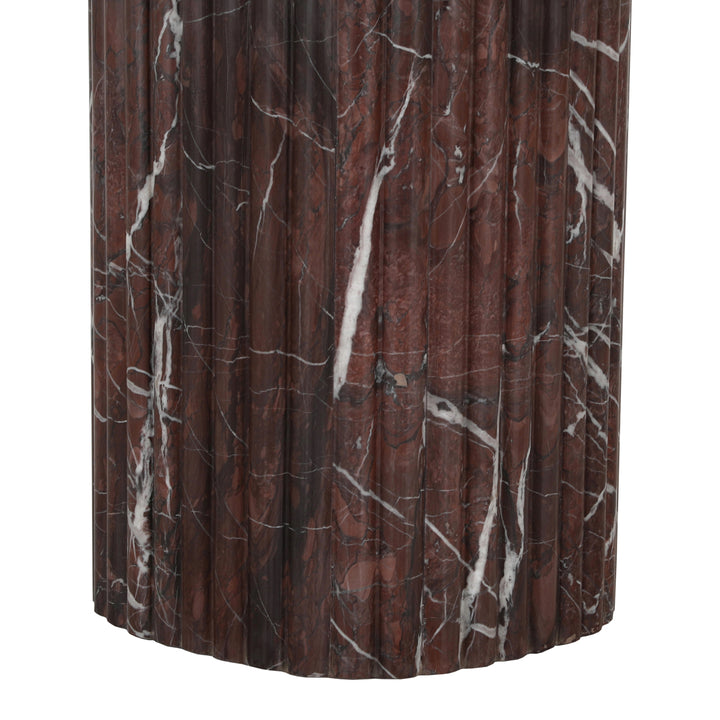 Orchid Marble End Table - Burgundy