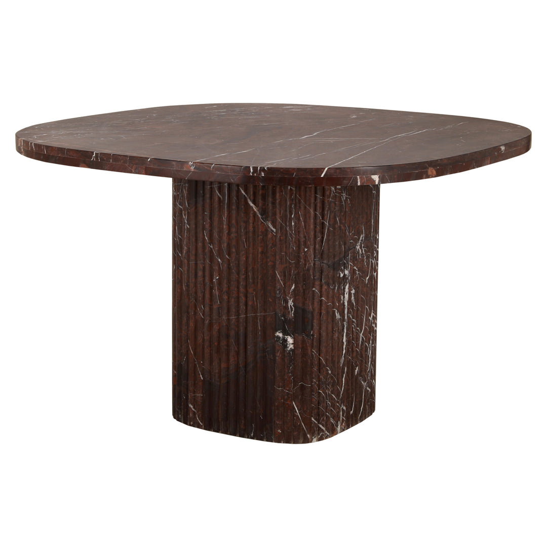 Orchid Marble Dining Table - Burgundy