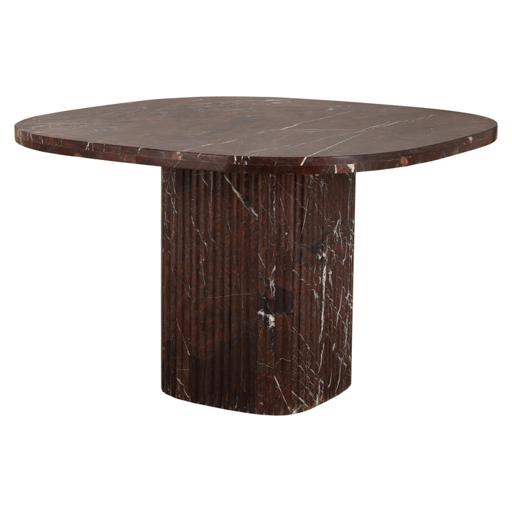 Orchid Marble Dining Table - Burgundy