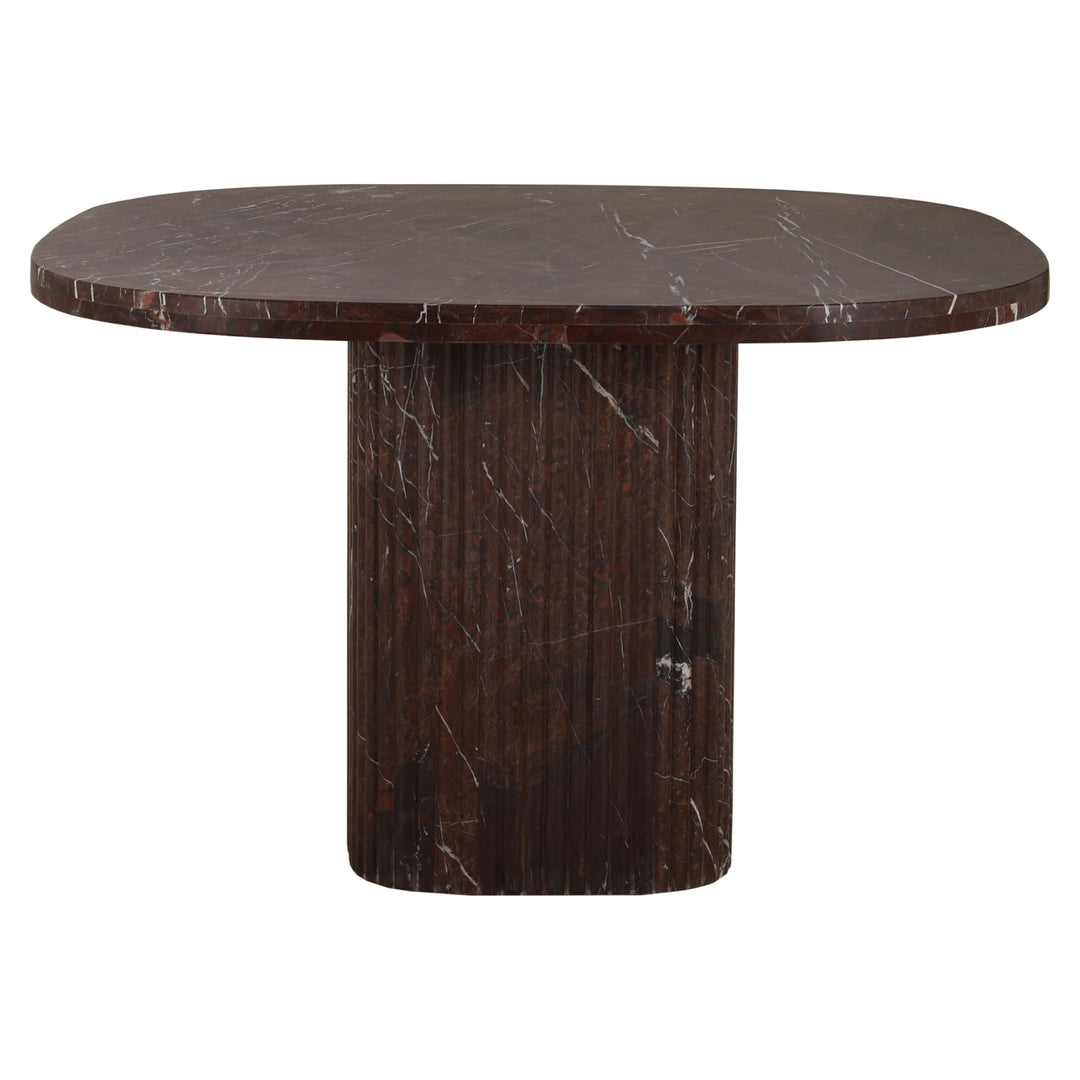 Orchid Marble Dining Table - Burgundy