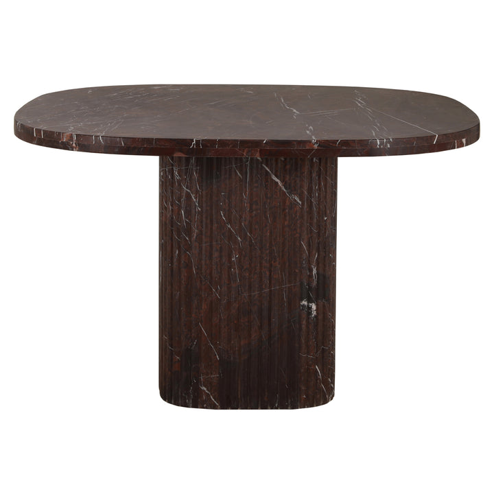 Orchid Marble Dining Table - Burgundy