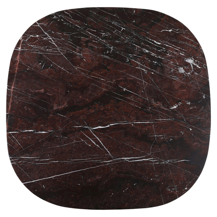 Orchid Marble Dining Table - Burgundy