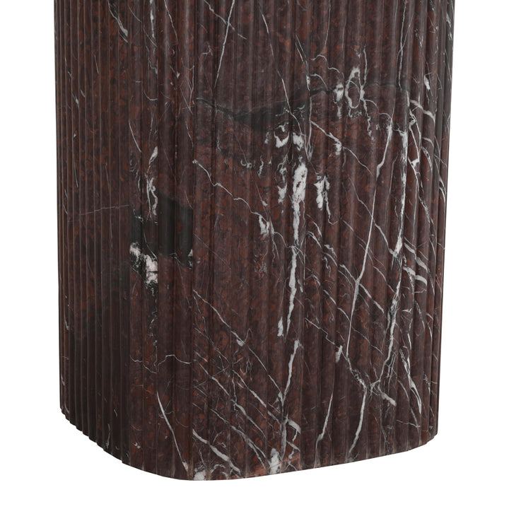 Orchid Marble Dining Table - Burgundy