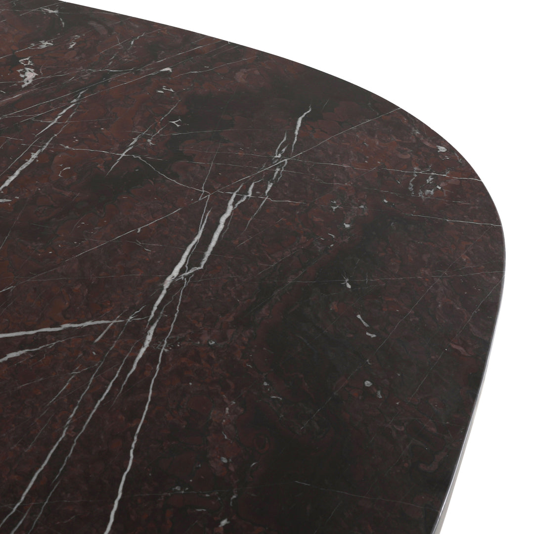 Orchid Marble Dining Table - Burgundy