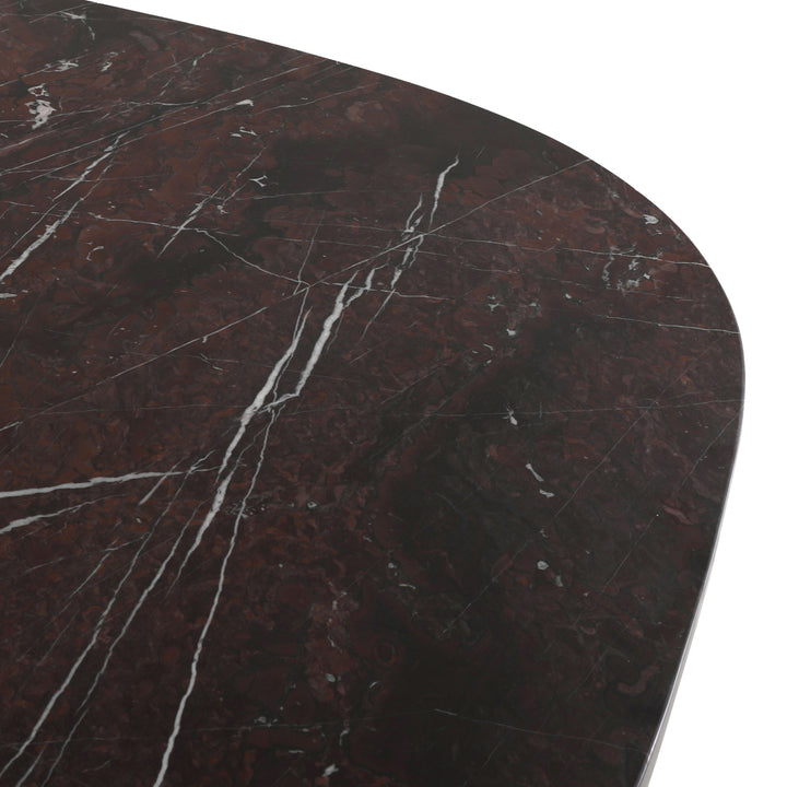 Orchid Marble Dining Table - Burgundy