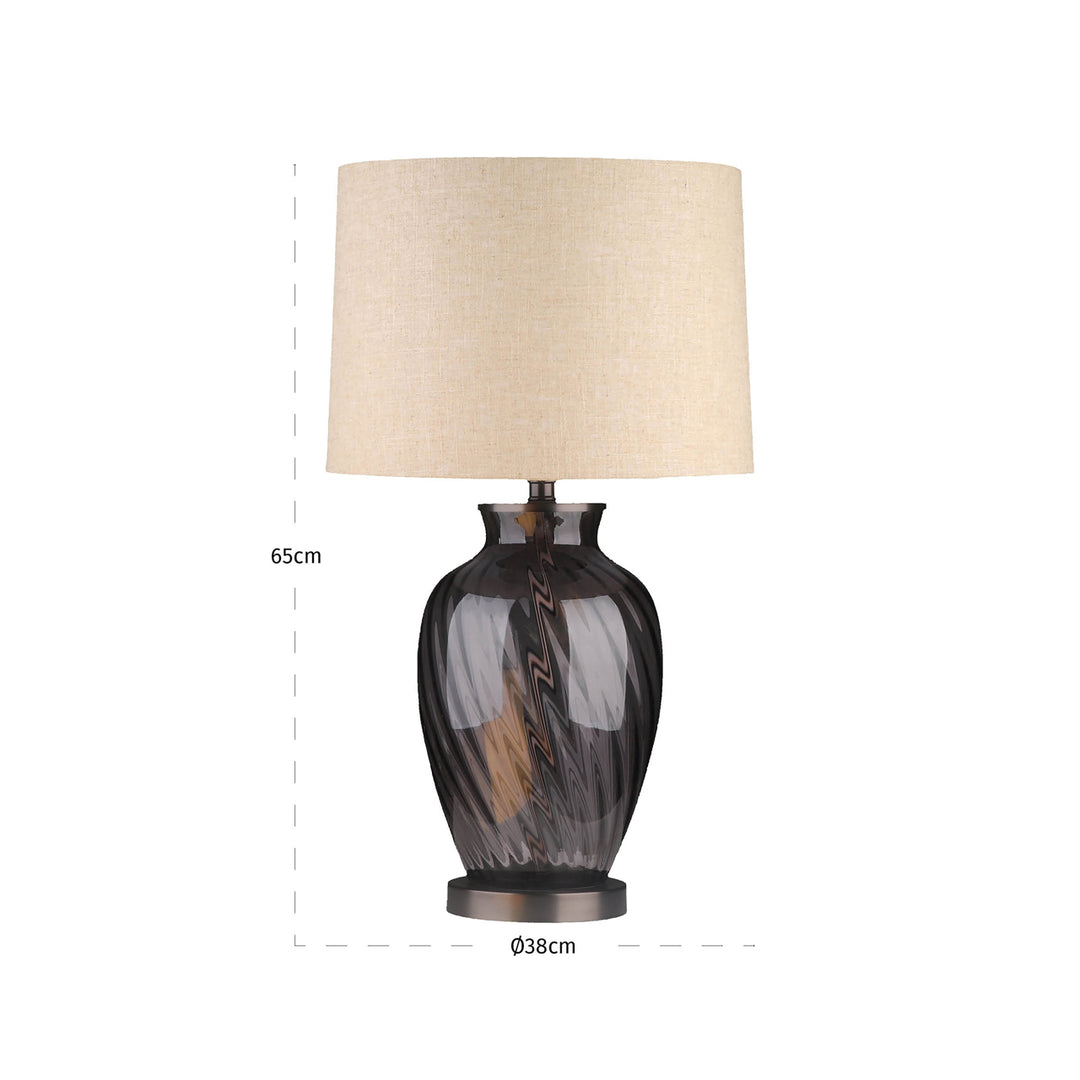 Rowan Table Lamp - Smoke