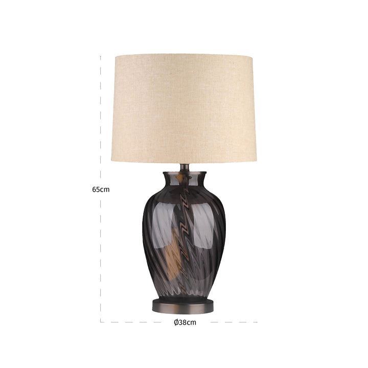 Rowan Table Lamp - Smoke