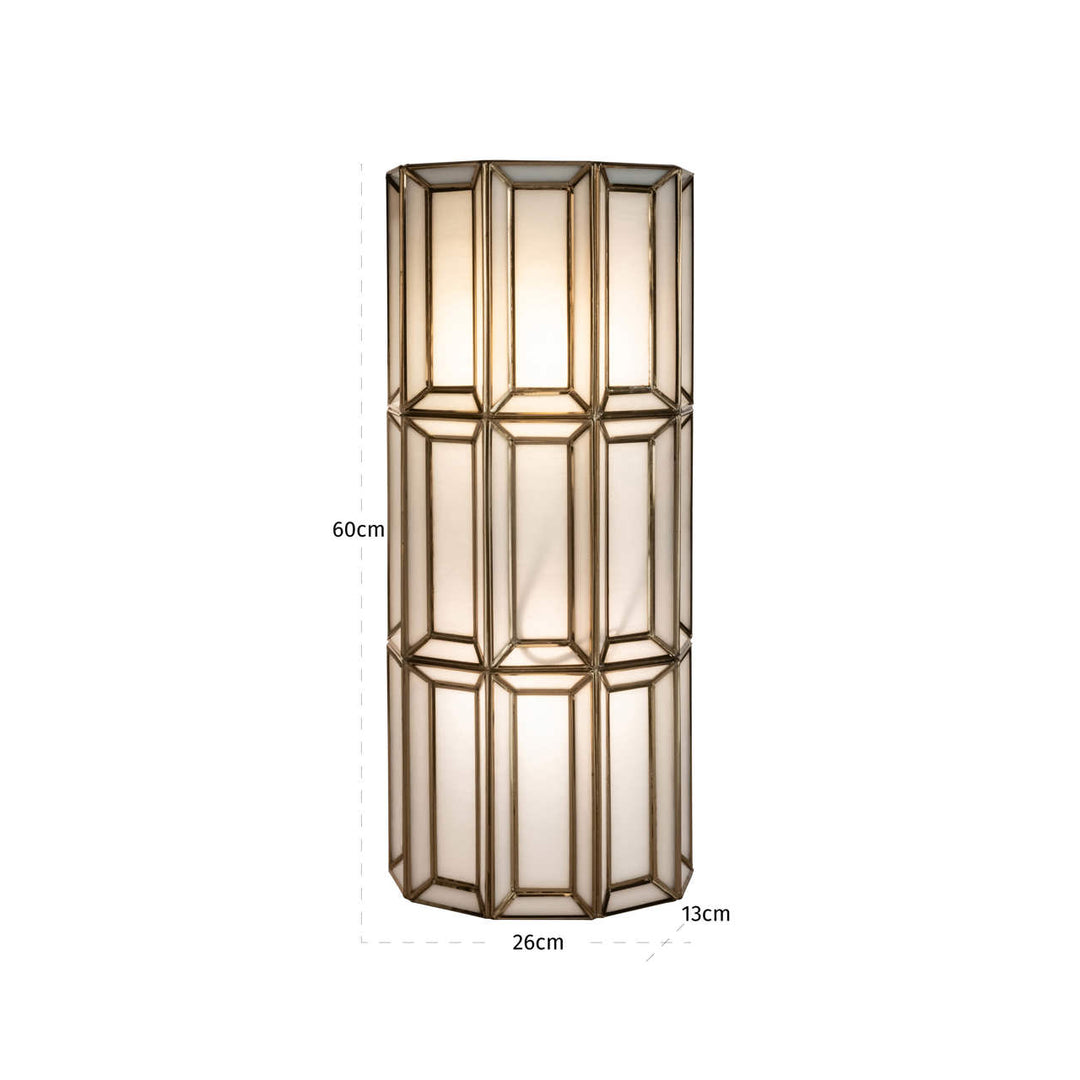 Opal Wall Lamp - Brass Antique