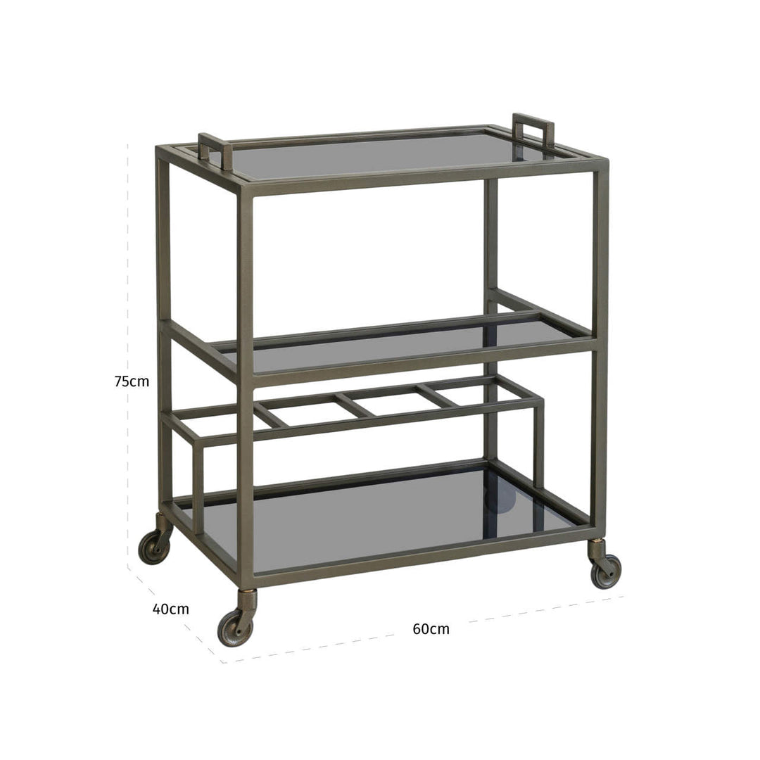 Ruinart Drinks Trolley - Brass Antique