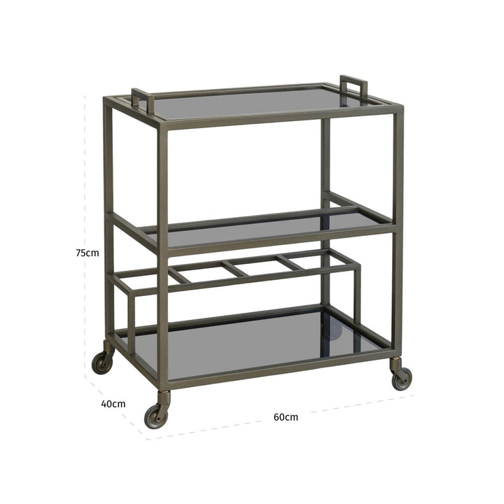 Ruinart Drinks Trolley - Brass Antique