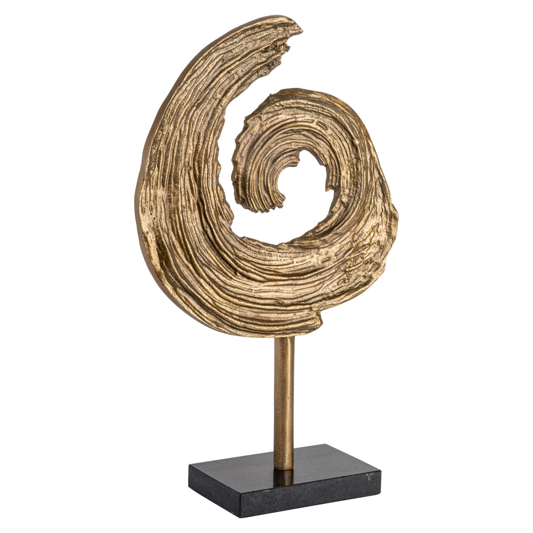 Swirl Decorative Object - Antique Brass