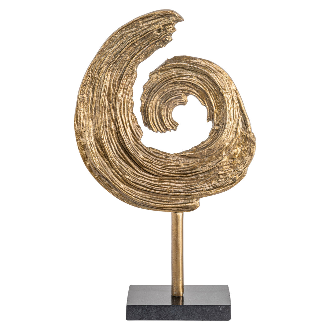 Swirl Decorative Object - Antique Brass