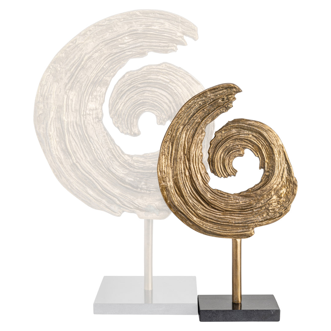 Swirl Decorative Object - Antique Brass