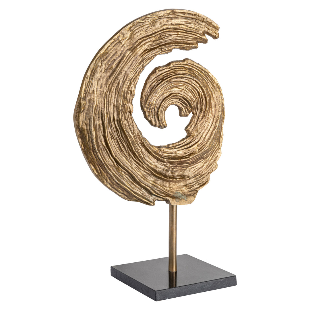 Swirl Decorative Object - Antique Brass