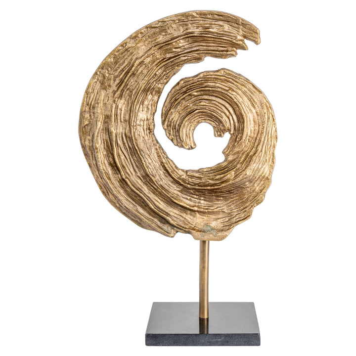 Swirl Decorative Object - Antique Brass