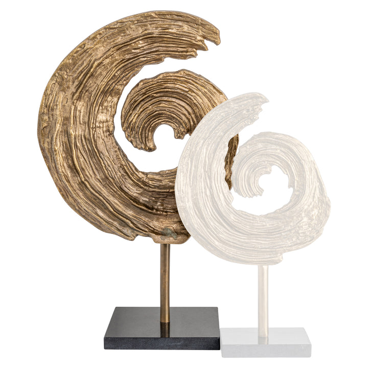 Swirl Decorative Object - Antique Brass