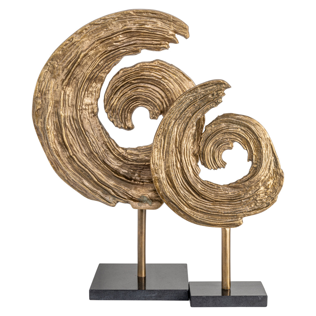 Swirl Decorative Object - Antique Brass