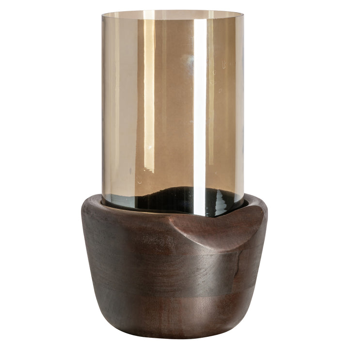 Sloane Large Hurricane Light - Walnut