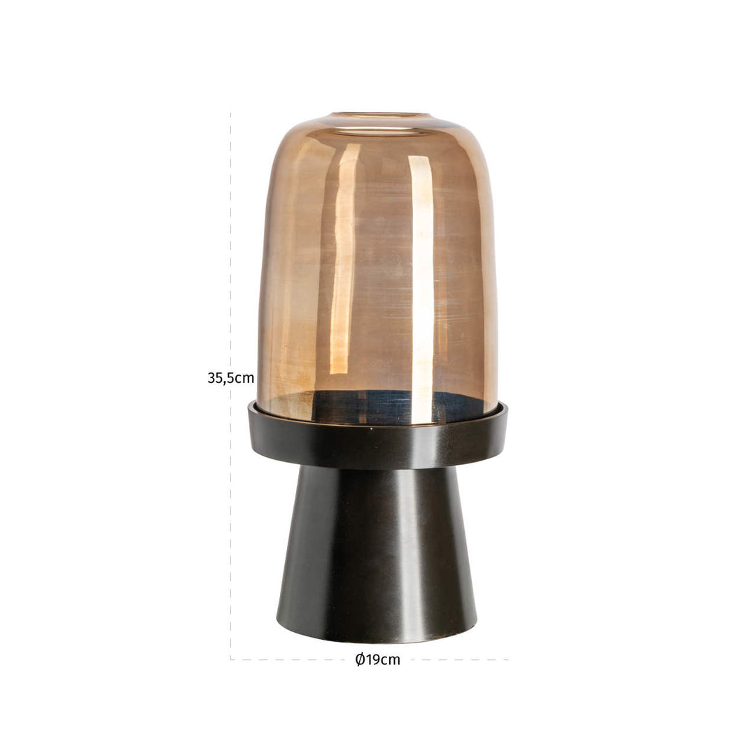 Kate Small Hurricane Light - Walnut